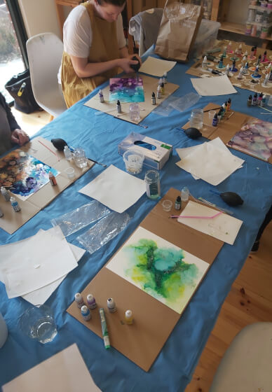 Alcohol Ink Art Workshop for Beginners