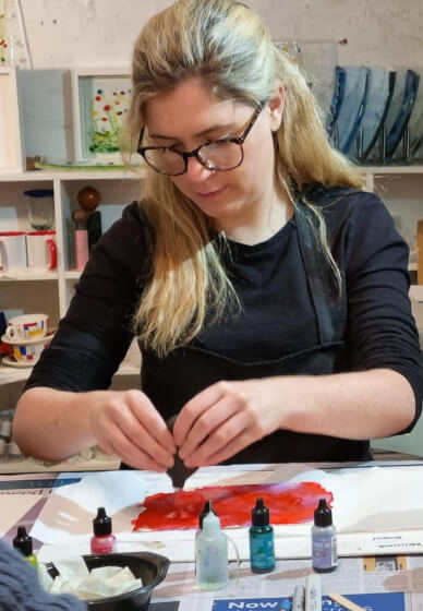 Alcohol Ink Class: Use Canvas and Paper