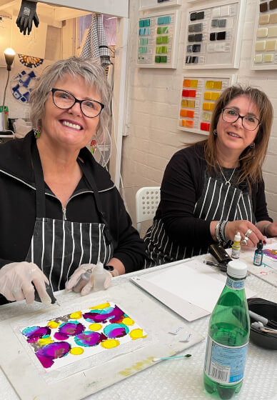 Alcohol Ink Class: Use Canvas and Paper