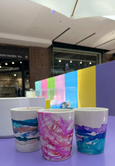 Alcohol Ink Mug and Planter Pot Class