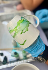 Alcohol Ink Mug and Planter Pot Class