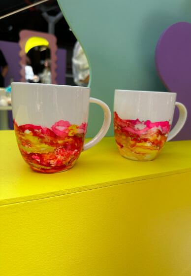 Alcohol Ink Mug and Planter Pot Class
