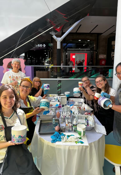 Alcohol Ink Mug and Planter Pot Class