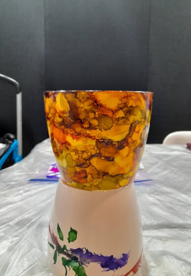 Alcohol Ink Workshop: Planter Pots