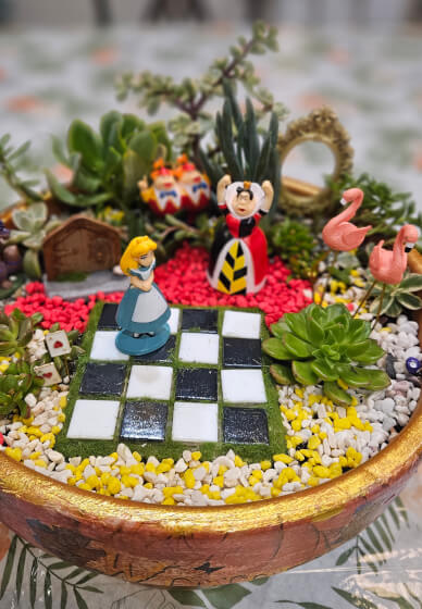 Alice in Wonderland Succulent Garden Workshop