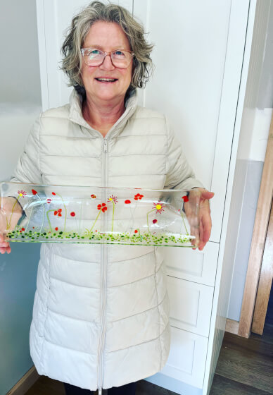 Art Glass Class: French Meadow Baguette Platter