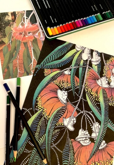 Art Retreat. Enjoy Botanical Watercolour Pencil and Ink Together