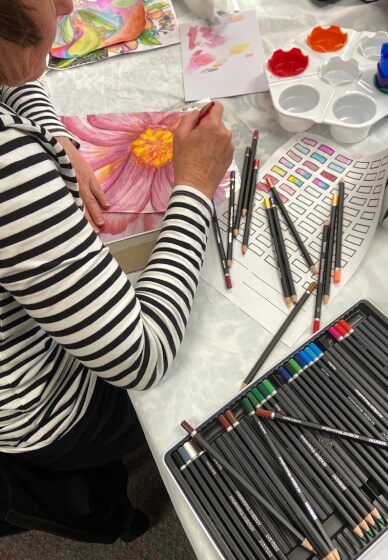 Art Retreat. Enjoy Botanical Watercolour Pencil and Ink Together