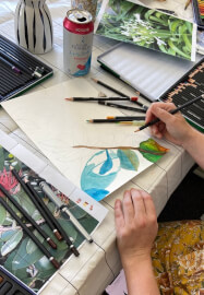 Art Retreat. Enjoy Botanical Watercolour Pencil and Ink Together