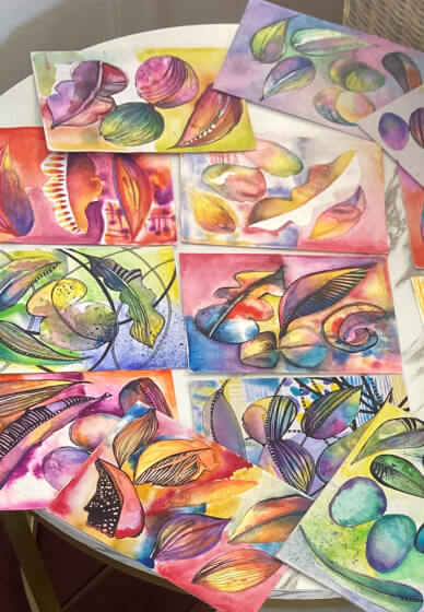 Art Retreat. Enjoy Botanical Watercolour Pencil and Ink Together