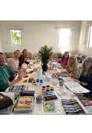 Art Retreat. Enjoy Botanical Watercolour Pencil and Ink Together