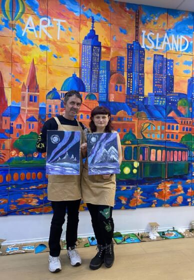 Aurora Paint and Sip Class
