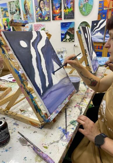 Aurora Paint and Sip Class
