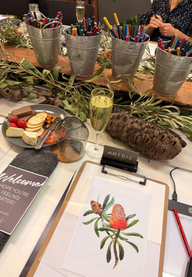 Australian Native Botanicals in Watercolour Pencil Workshop