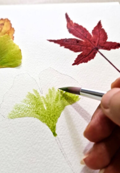 Autumn Leaves Watercolor Painting Class