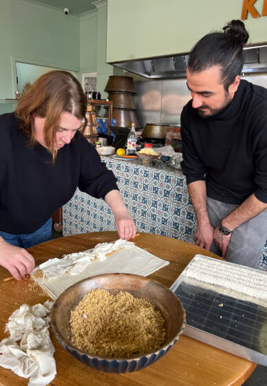 Baghlava Making and Decoupage Coaster Workshop