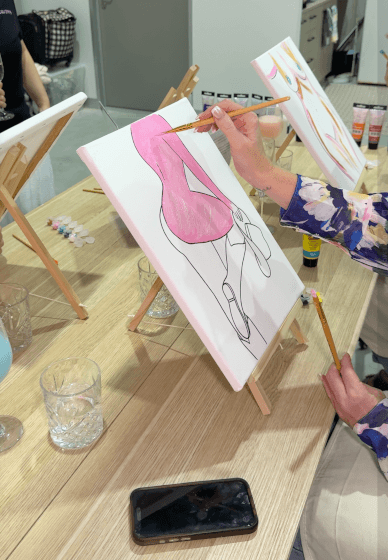 Bare and Bubbly - Paint and Sip Workshop