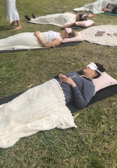 Beachside Sound Bath Class with Harbour Views