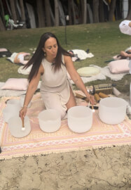 Beachside Sound Bath Class with Harbour Views