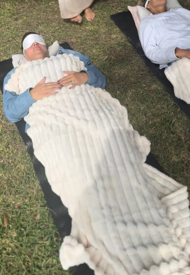 Beachside Sound Bath Class with Harbour Views