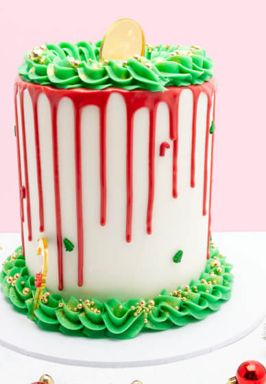 Beginner Christmas Buttercream Cake Class - Merry Dripmas