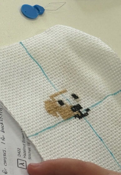 Beginner Cross Stitch Workshop: Stitch a Labrador Dog Design