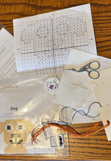 Beginner Cross Stitch Workshop: Stitch a Labrador Dog Design