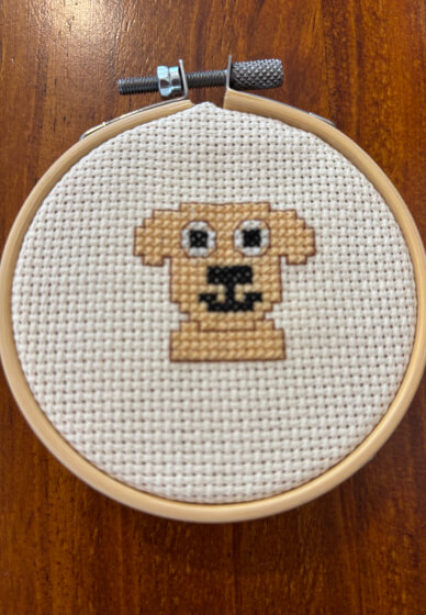 Beginner Cross Stitch Workshop: Stitch a Labrador Dog Design