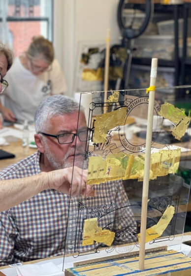Beginners Gold Leaf Gilding on Glass Workshop