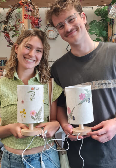 Beginners Pressed Flower Lamp Making Class