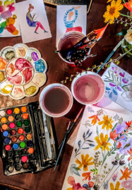 Beginners Watercolour Class at Classbunny's Studio