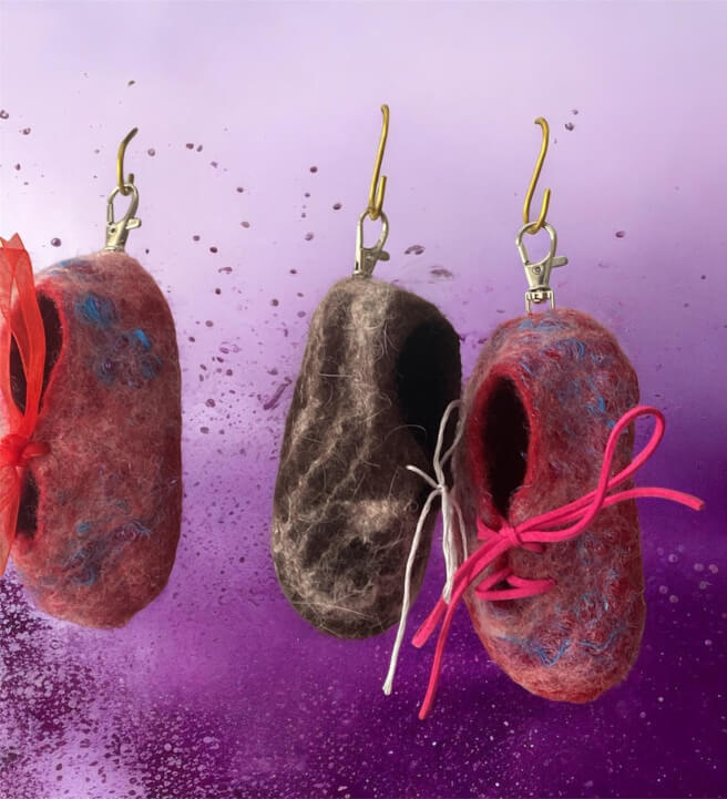 Beginners Wet Felting Bag Charm Workshop
