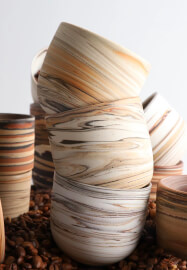 Beginner's Wheel Throwing Class: Rainbow Marbling