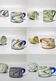 Beginner's Wheel Throwing Class: Rainbow Marbling