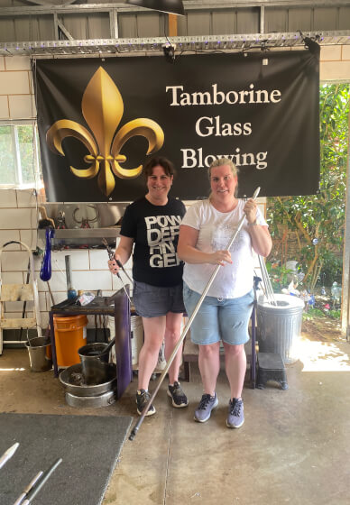Besties Glass Blowing Workshop for Two People with Free Tee