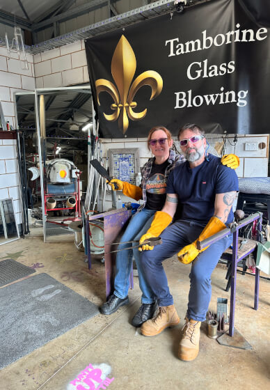 Besties Glass Blowing Workshop for Two People with Free Tee