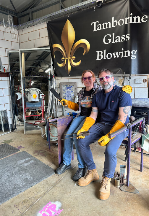 Besties Glass Blowing Workshop for Two People with Free Tee