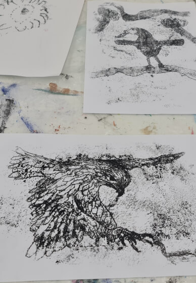 Bird Printmaking for Kids and Families Workshop