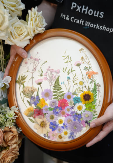 Botanical Oval Frame Art Workshop