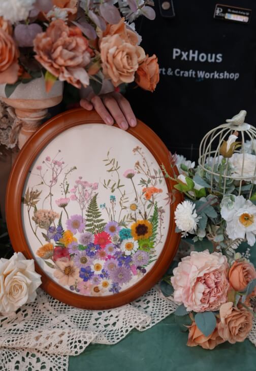 Botanical Oval Frame Art Workshop
