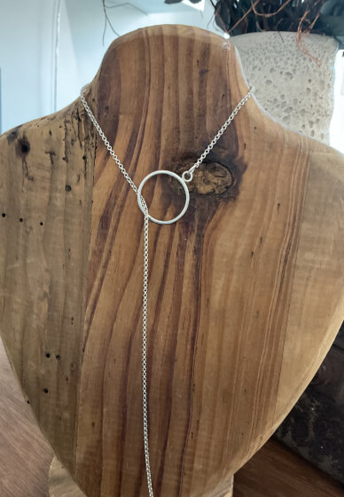 Brunswick Silver Threader Necklace Class: Sea Glass Setting