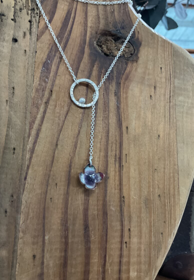 Brunswick Silver Threader Necklace Class: Sea Glass Setting
