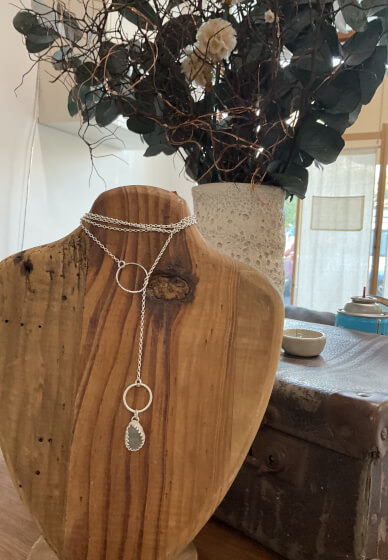 Brunswick Silver Threader Necklace Class: Sea Glass Setting