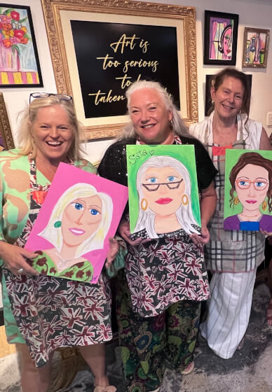 Brush and Bubbles Paint and Sip Party