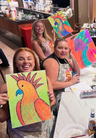 Brush and Bubbles Paint and Sip Party