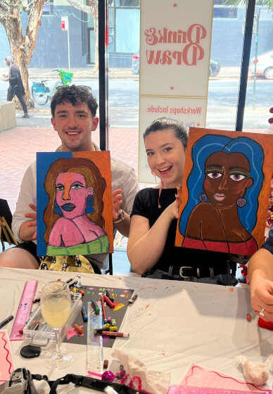 Brush and Bubbles Paint and Sip Party