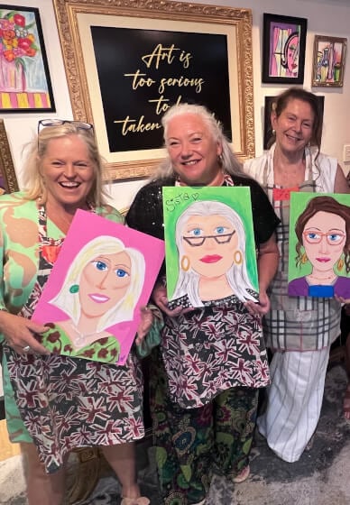 Brush and Bubbles Paint and Sip Workshop Party