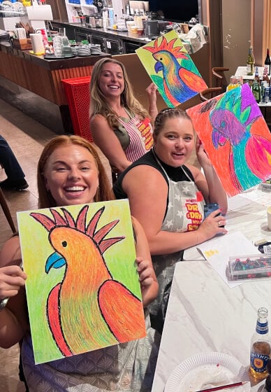 Brush and Bubbles Paint and Sip Workshop Party