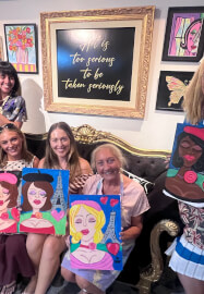 Brush and Bubbles Paint and Sip Workshop Party
