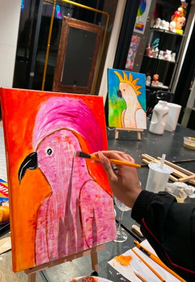Brush and Bubbles Paint and Sip Workshop Party